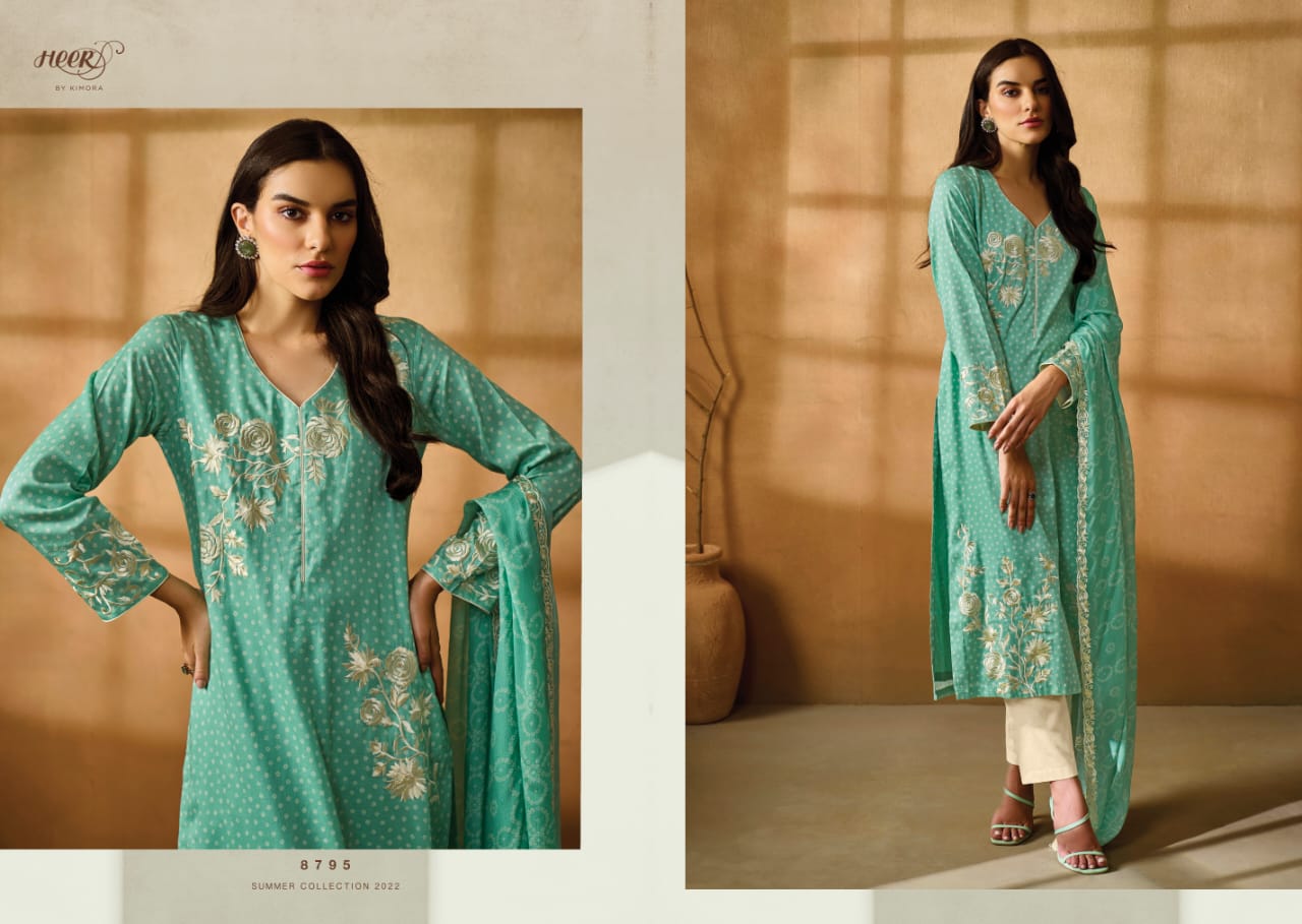 Kimora Gara Fancy Casual Wear Pure Cotton Printed Designer Suit Collection